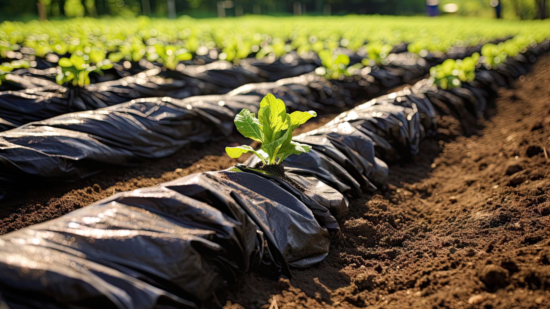 Mulch film helps control weed growth and regulate soil temperature